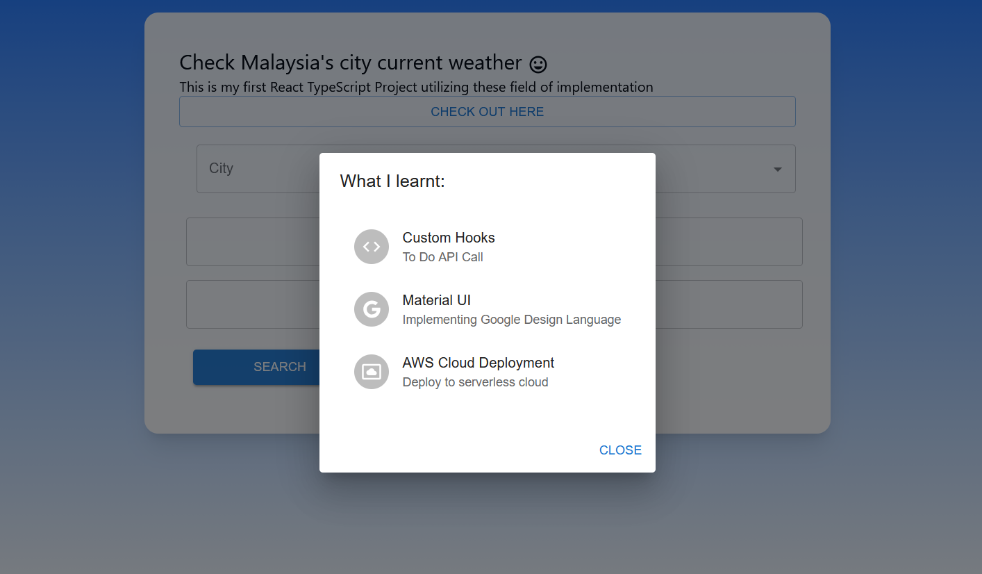 Malaysia Current Weather Tracker